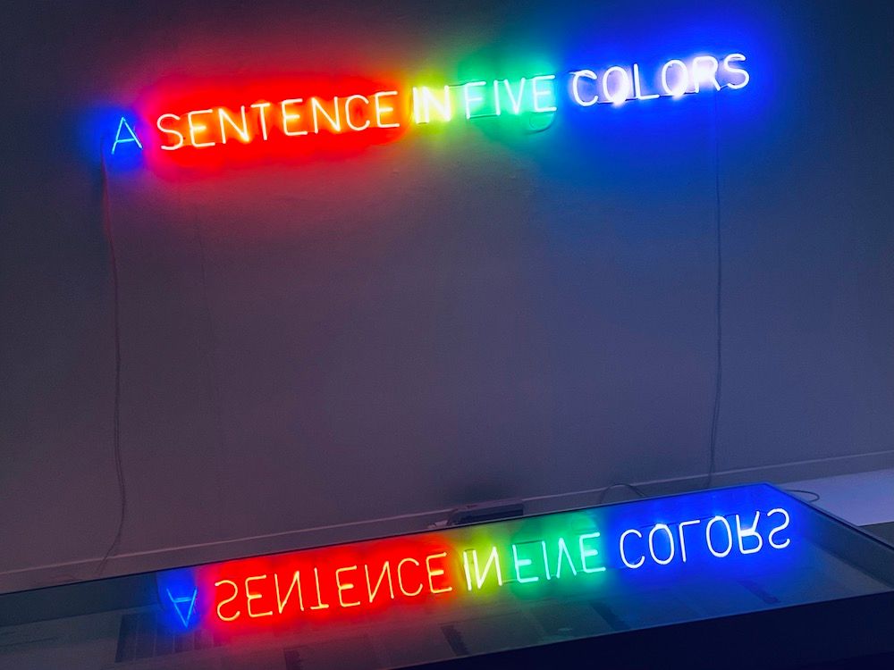 A Sentence in Five Colors